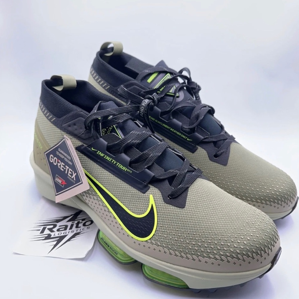 Men Size 10.5 Nike Golf Shoes Air Zoom Infinity Tour 2 Gore-Tex Olive FV4897-300